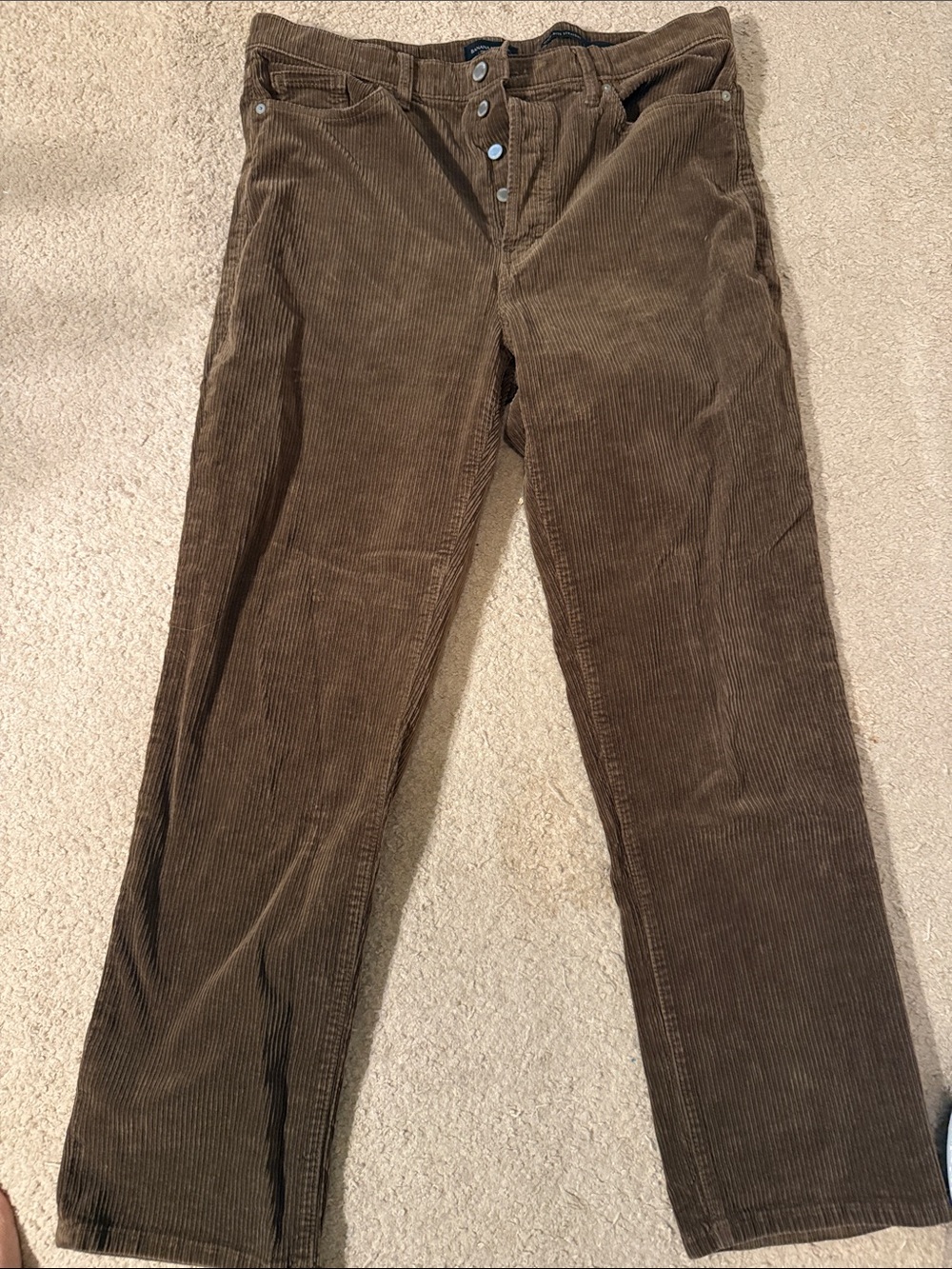 Banana Republic Brown Corduroy Button-Fly Pants